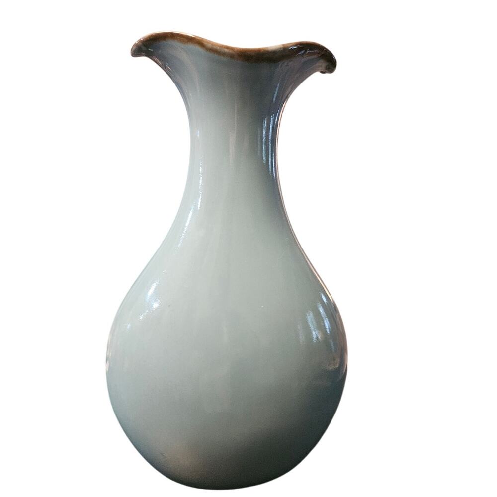 12x8 Turquoise Vase (much brighter in person) 3lb Heavy Sturdy